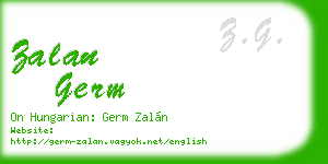 zalan germ business card